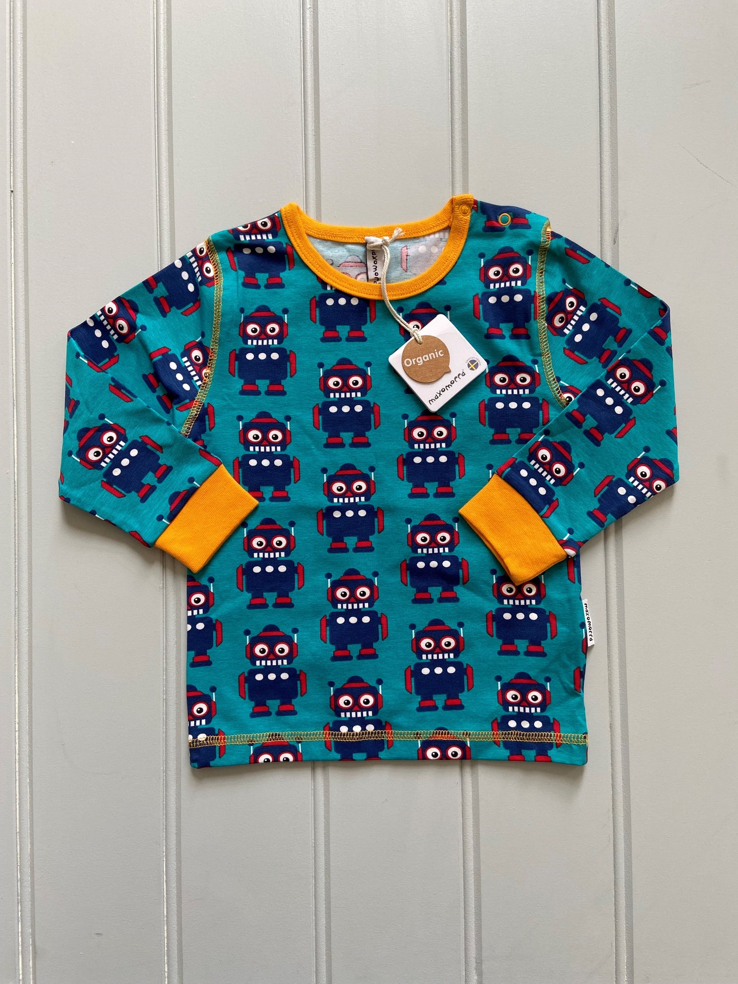 Pre-loved Maxomorra Robot Print Top BNWT
