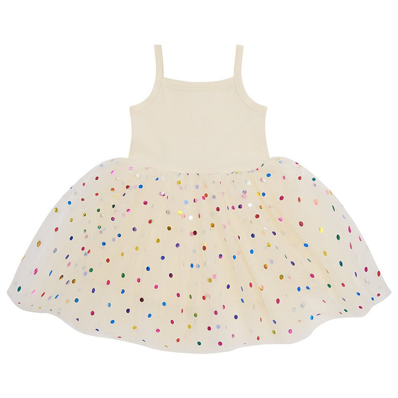Rainbow polka dot dress deals