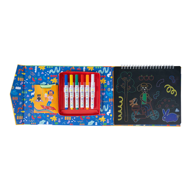 floss and rock pets chalkboard sketchbook