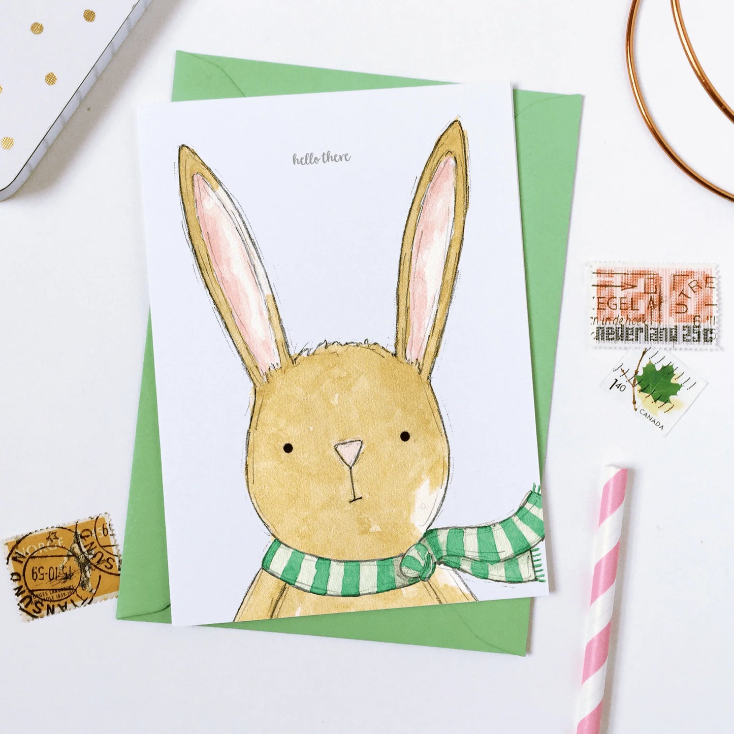 hello there baby card by clara & macy by whippersnappers