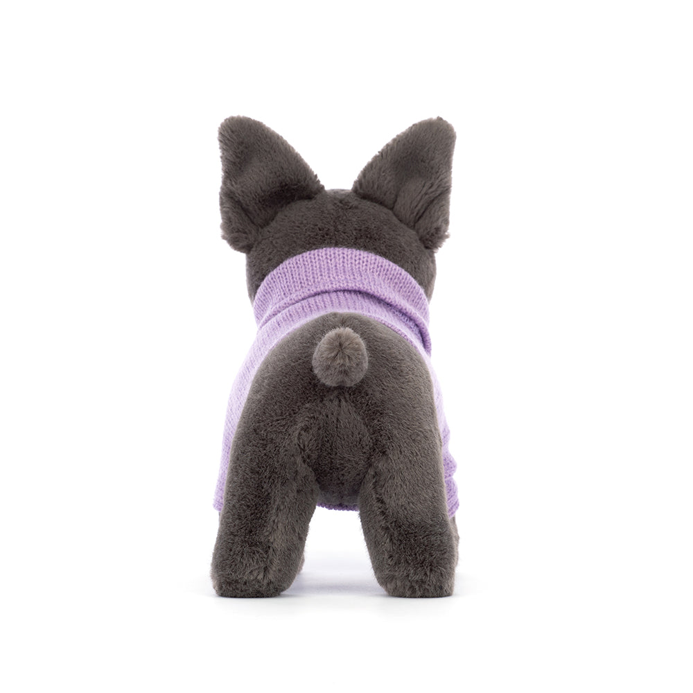 jellycat frenchie sweater purple at whippersnappers online