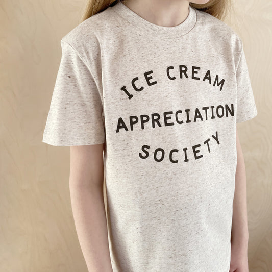 ice cream appreciation society tee in cookies and cream colours at whippersnappers online