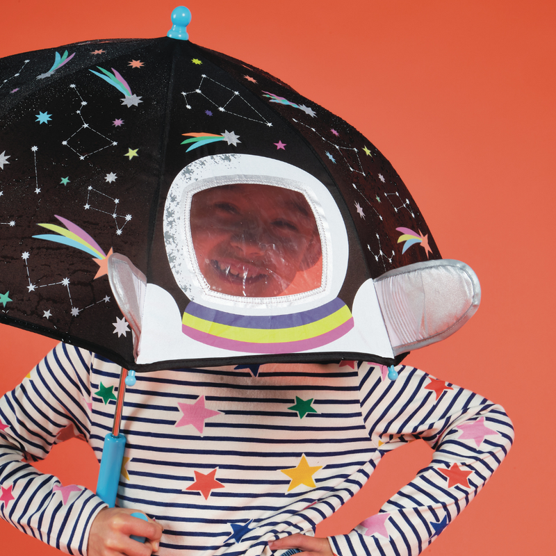 colour changing space umbrella with clear viewing panel