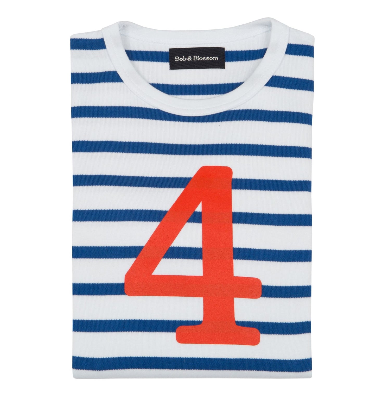 bob & blossom breton stripe top with number on the front at whippersnappers online