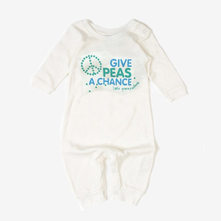 LITTLE GREEN RADICALS BABYGROW GIVE PEAS A CHANCE LOGO