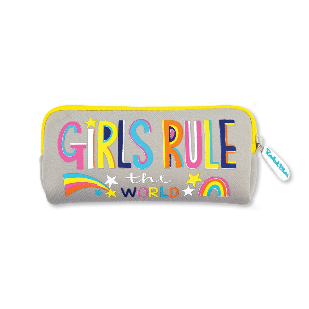 Rachel Ellen Girls Rule neoprene pencil case