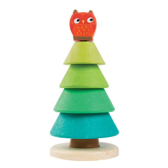 wooden stacking fir tree