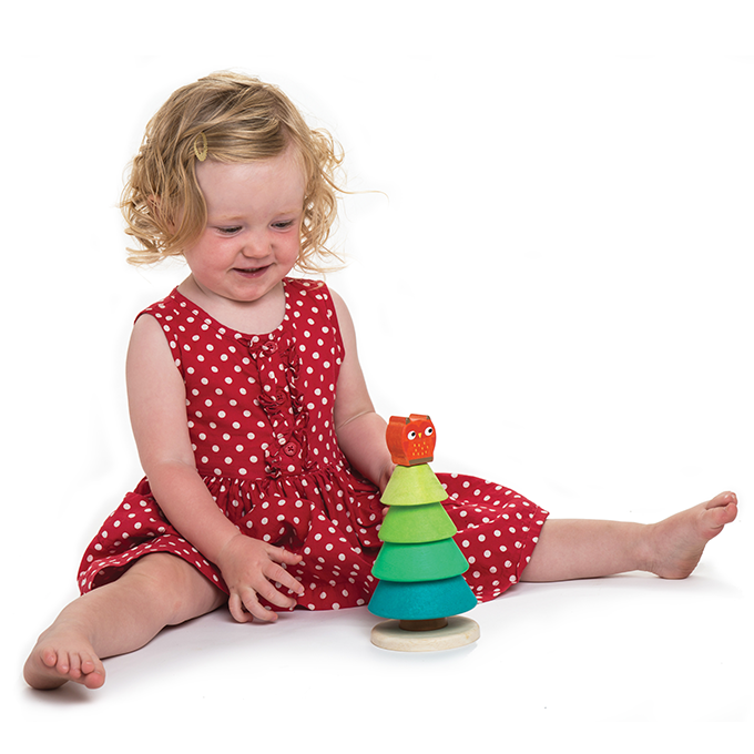 wooden stacking fir tree
