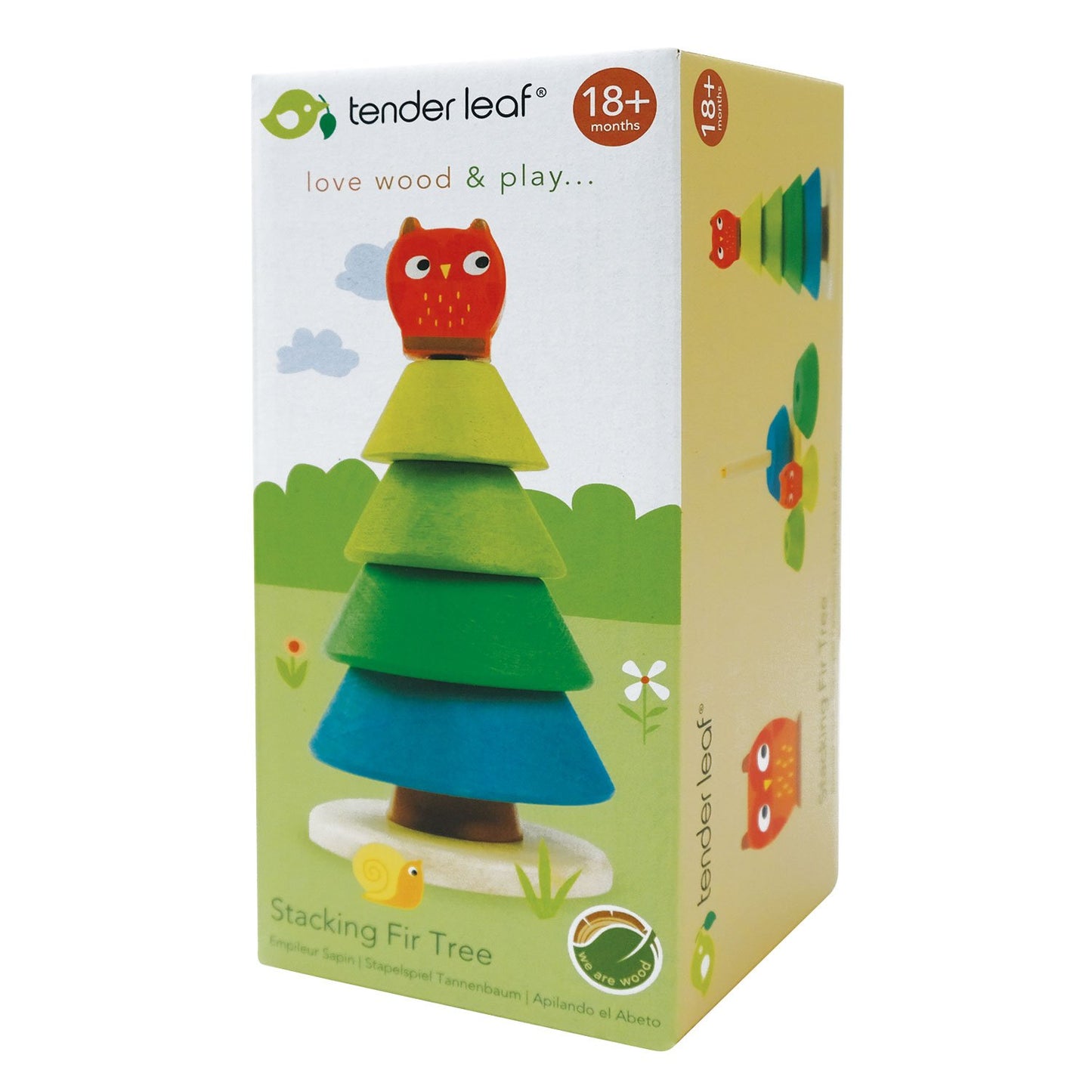 wooden stacking fir tree
