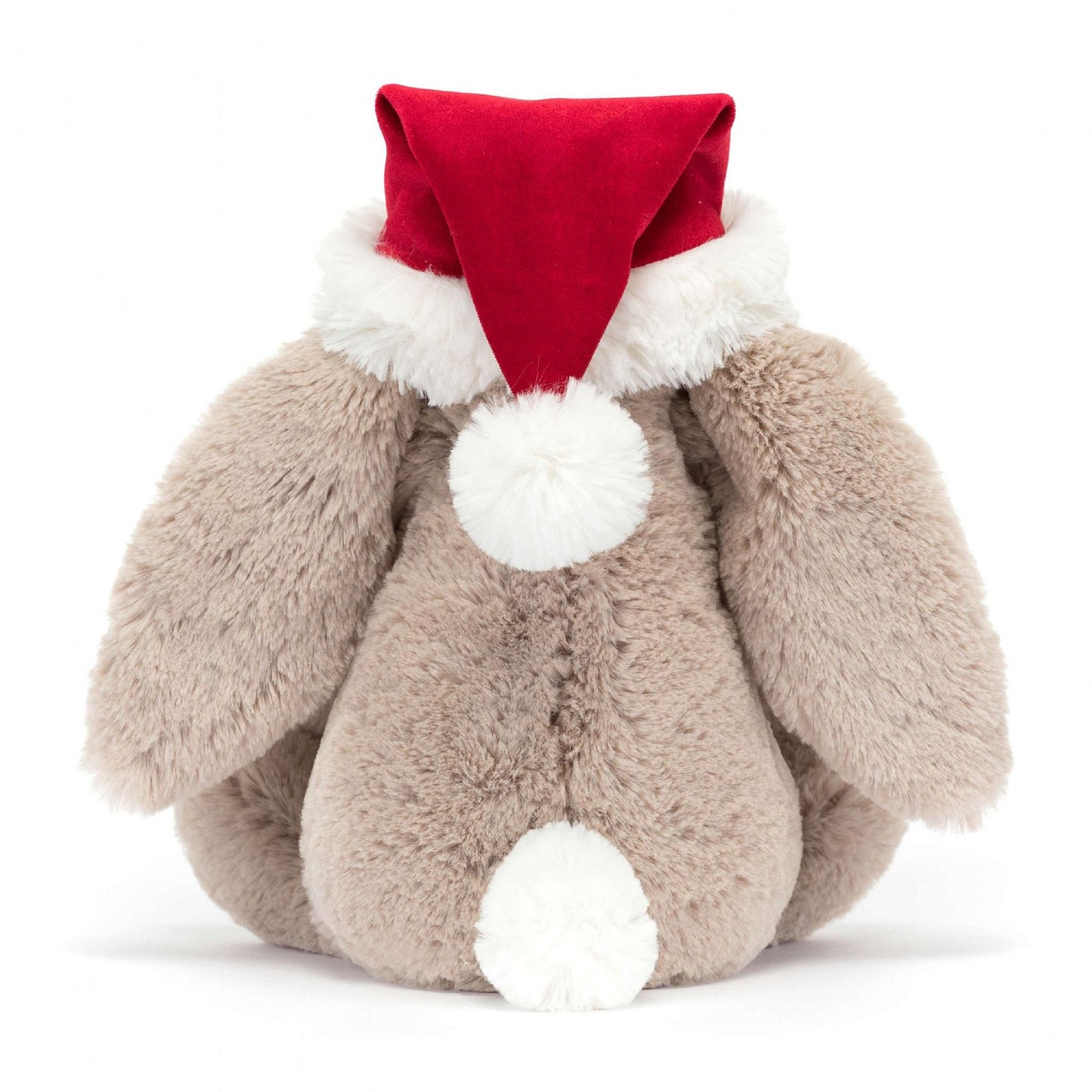 jellycat bashful christmas bunny wearing santa hat at whippersnappers online