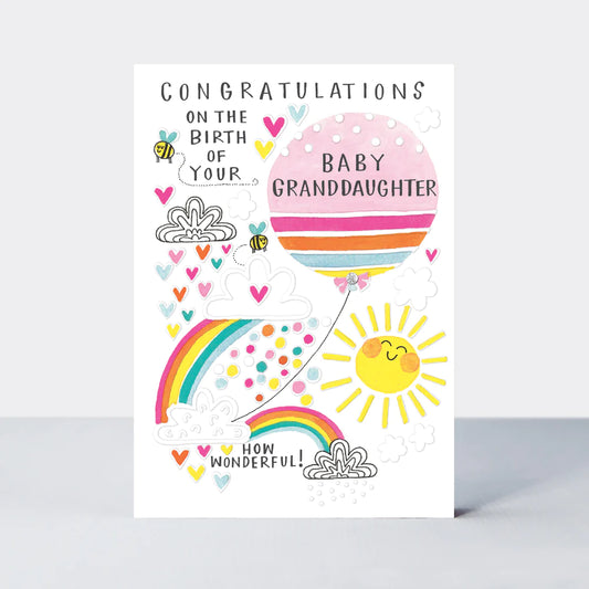congratulations on the birth of your granddaughter card by rachel ellen at whippersnappers