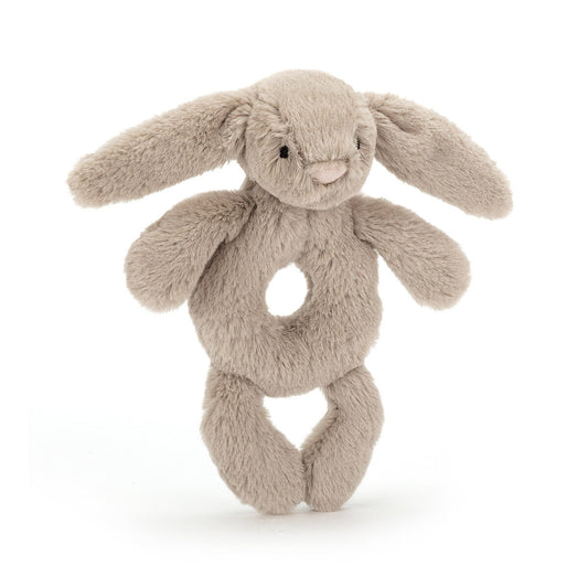 bashful beige rattle grabber by jellycat baby at whippersnappers online
