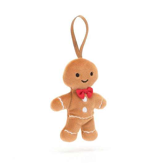 jellycat gingerbread fred christmas tree decoration at whippersnappers online