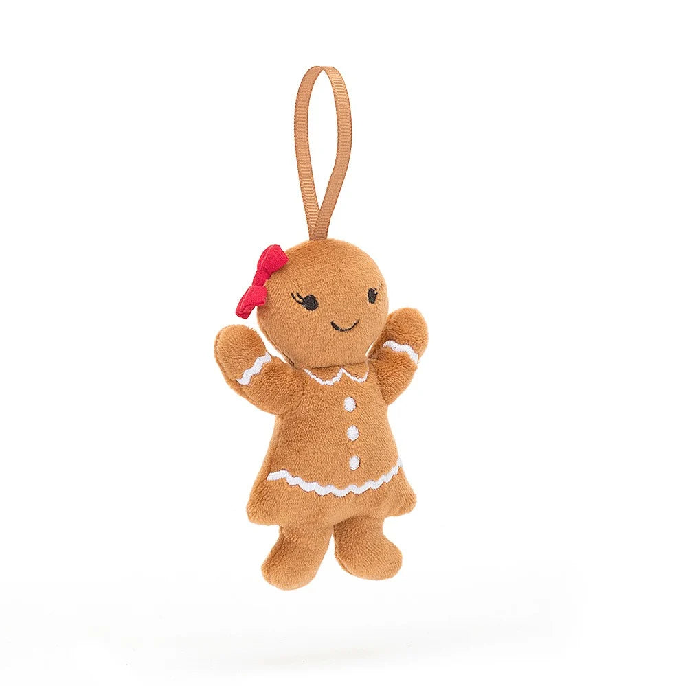 jellycat festive folly gingerbread ruby tree christmas decoration at whippersnappers online