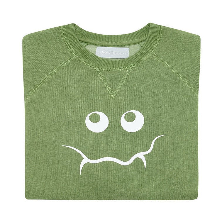 bob & blossom olive green monster sweatshirt at whippersnappersonline