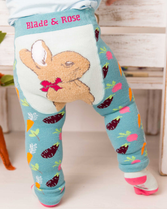 toddler wearing blade & rose peter rabbit leggings