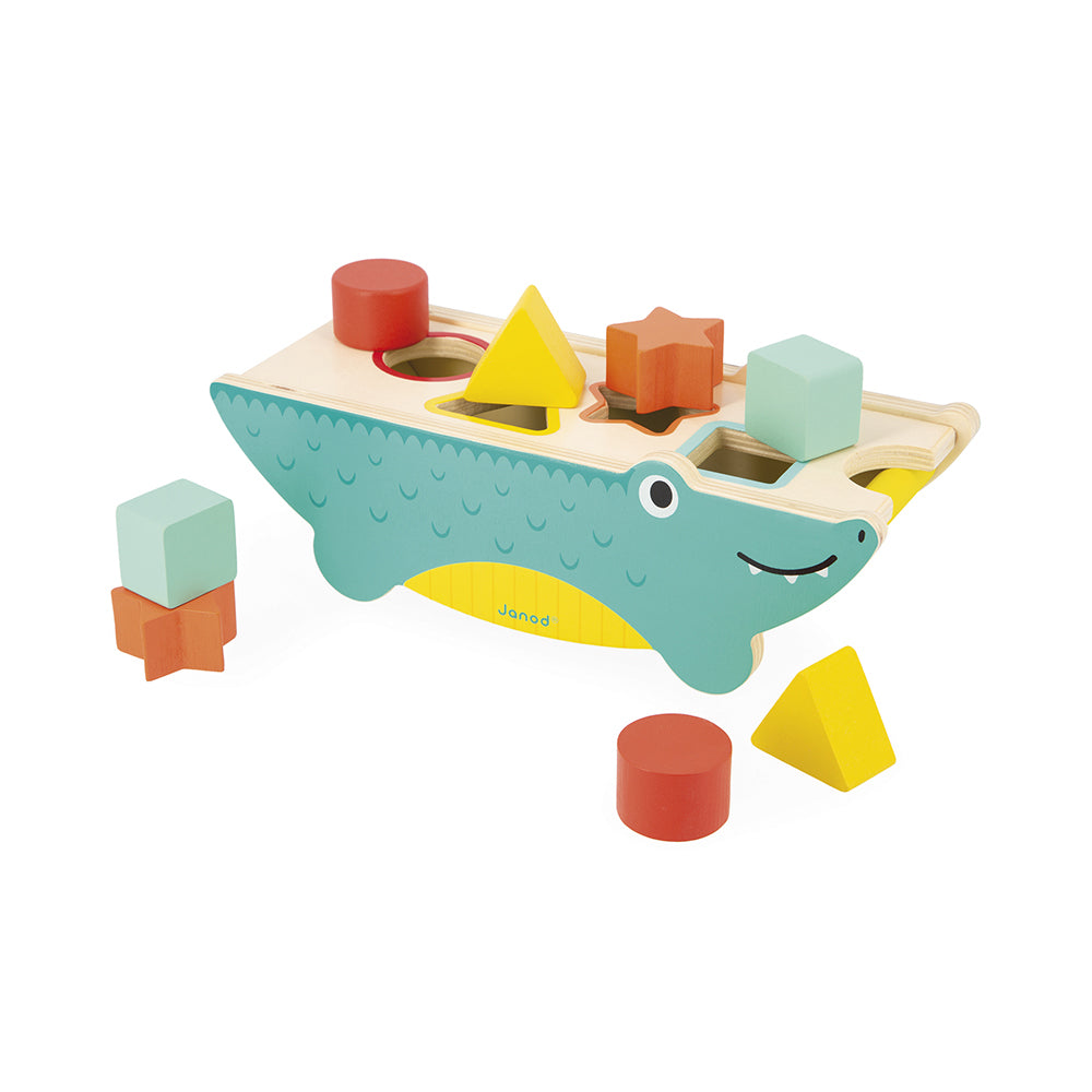 janod crocodile shape sorter at whippersnappers online