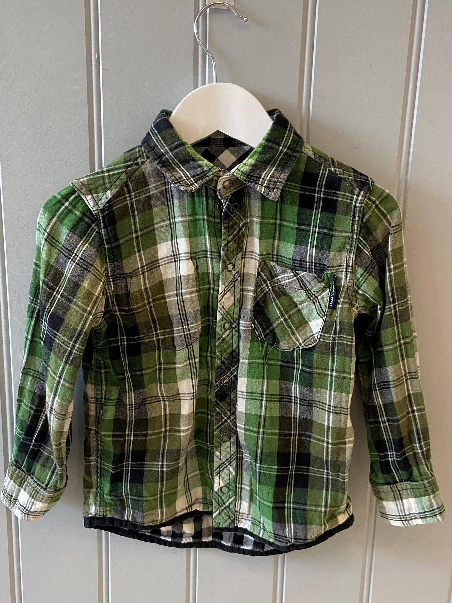 Pre-loved Reversible Checked Shirt by Polarn O.Pyret