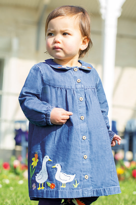 frugi emma chambray duck dress at whippersnappers online
