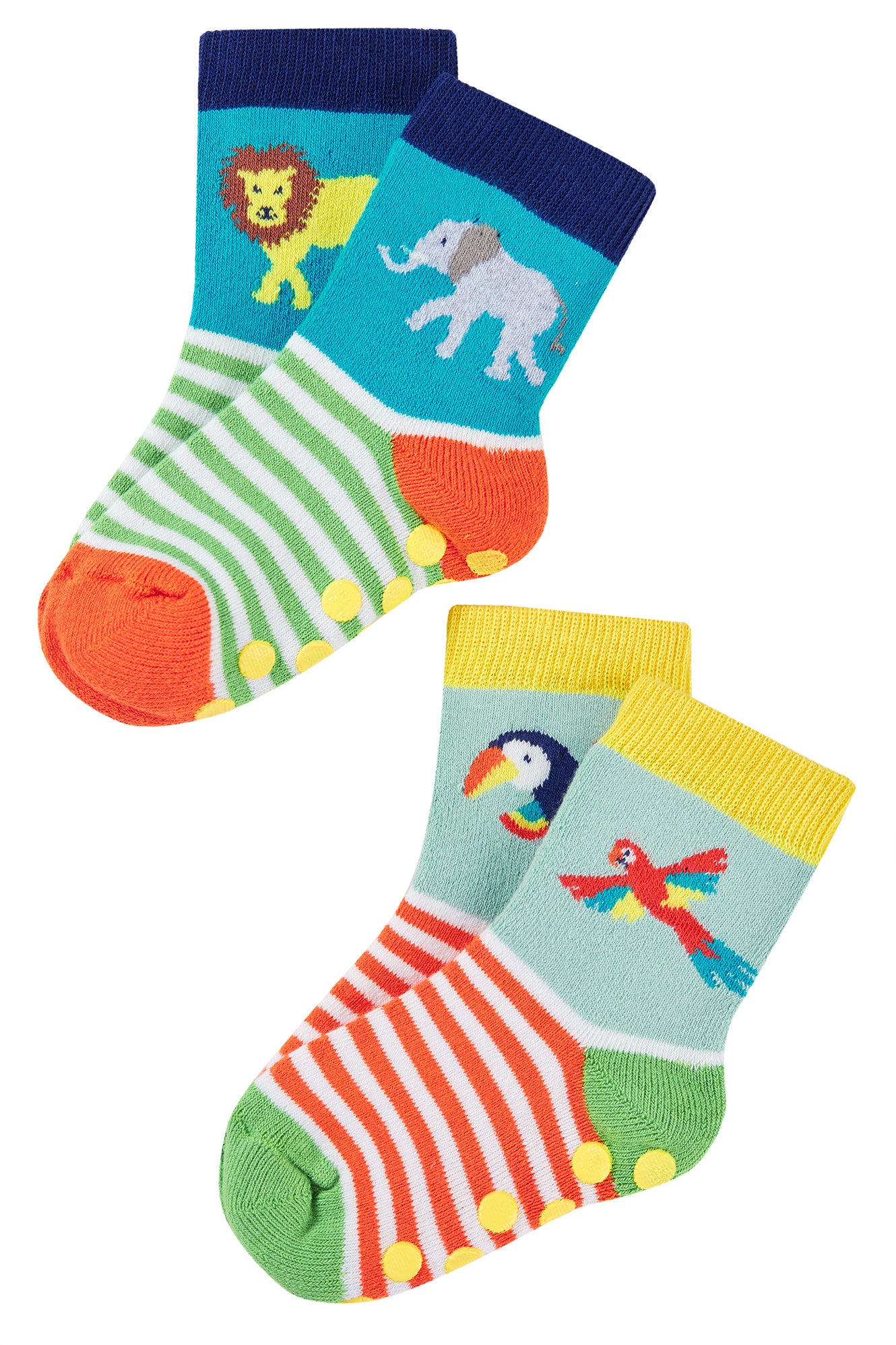 frugi jungle grippy socks at whippersnappers online