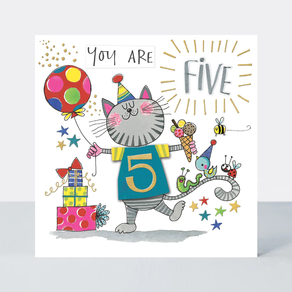 rachel ellen you are 5 birthday card