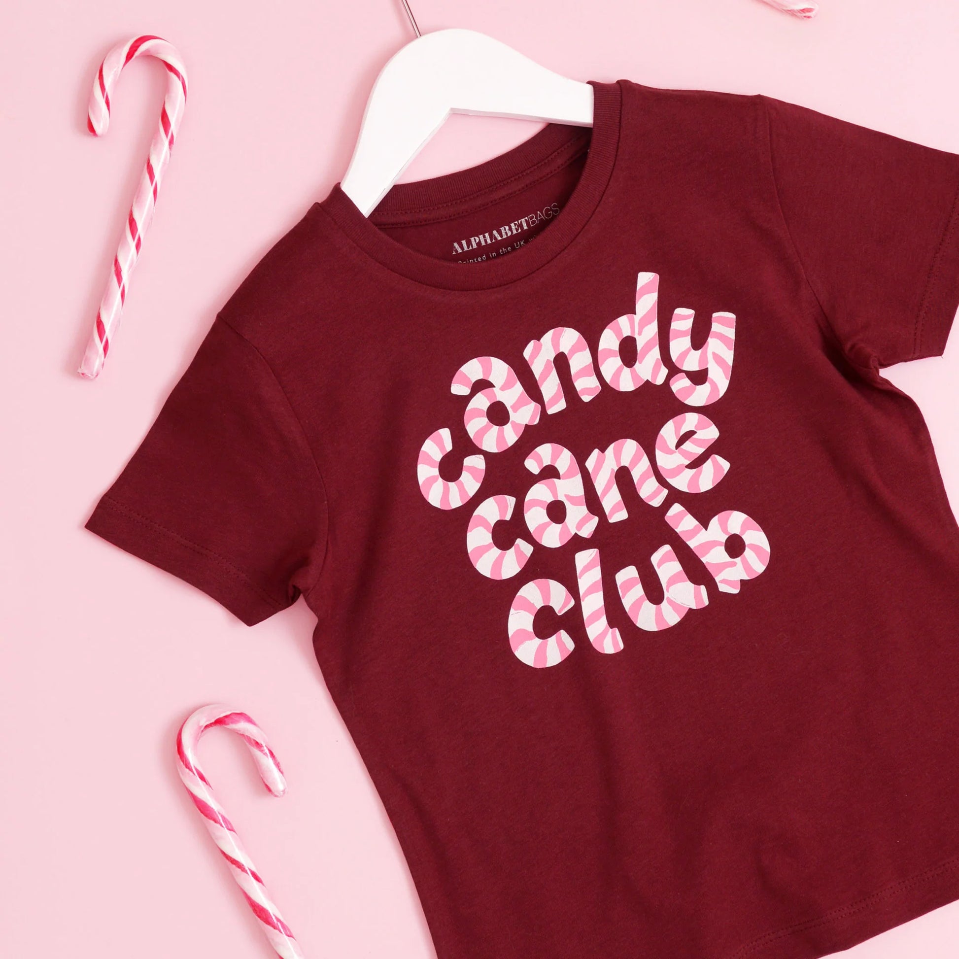 candy cane club t shirt by alphabet bags at whippersnappers online