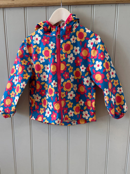 Pre-loved Floral Print Raincoat by Frugi