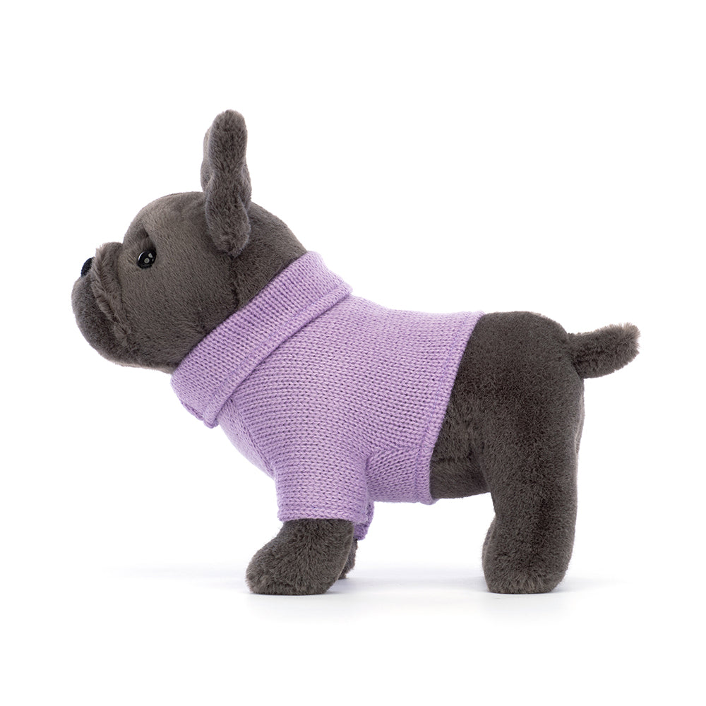 jellycat frenchie sweater purple at whippersnappers online