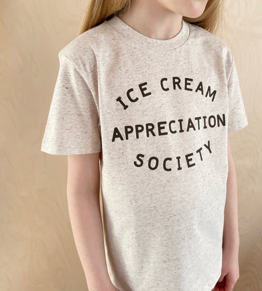 cookies and cream ice cream appreciation society logo t shirt at whippersnappers online