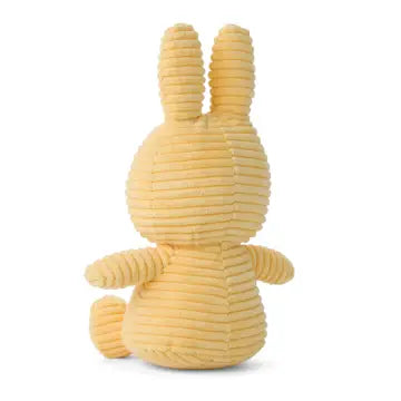 miffy plush toy in corduroy fabric in buttercream yellow colour at whippersnappersonline