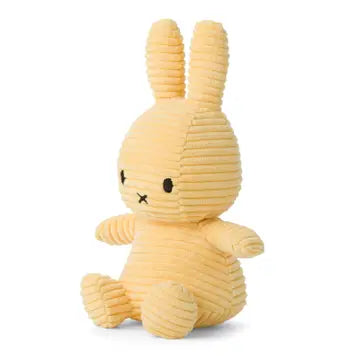 miffy plush toy in corduroy fabric in buttercream yellow colour at whippersnappersonline