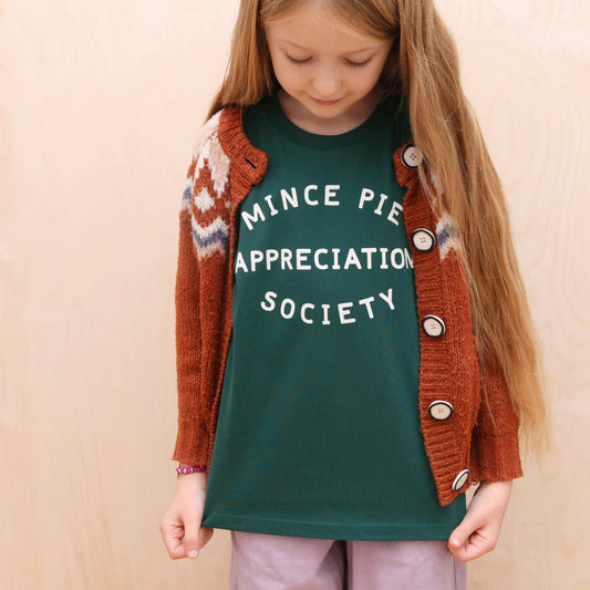 mince pie appreciation society tee by alphabet bags at whippersnappers online 
