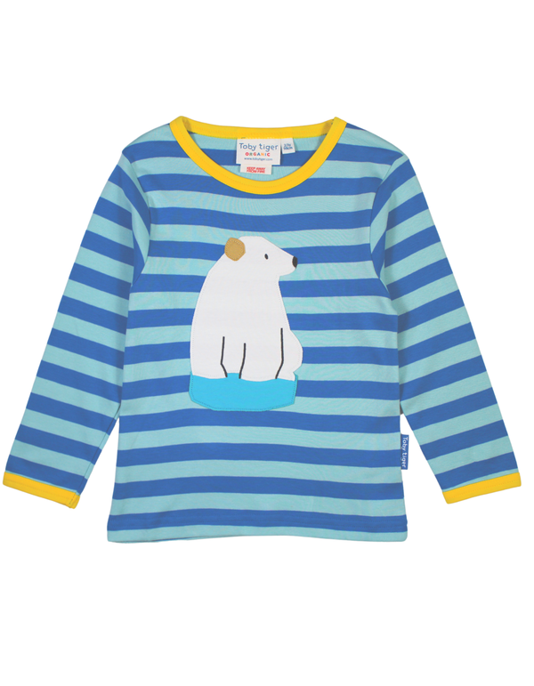 toby tiger applique polar bear top at whippersnappers online