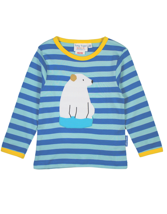toby tiger applique polar bear top at whippersnappers online