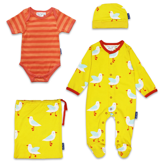 seagull print baby set by toby tiger at whippersnappers online