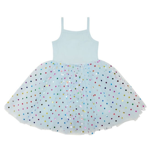 bob & blossom sky blue spot dress at whippersnappers online