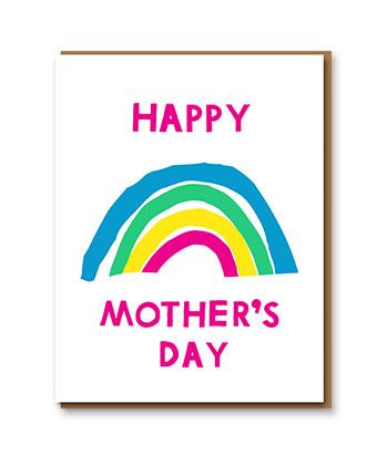 Letterpress Happy Mother's Day card with rainbow by 1973