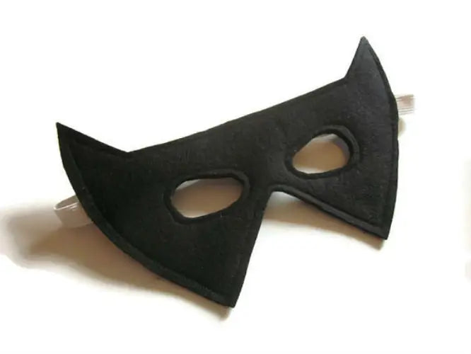 black felt bat mask