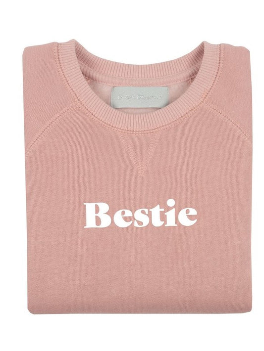 pink bestie logo sweatshirt