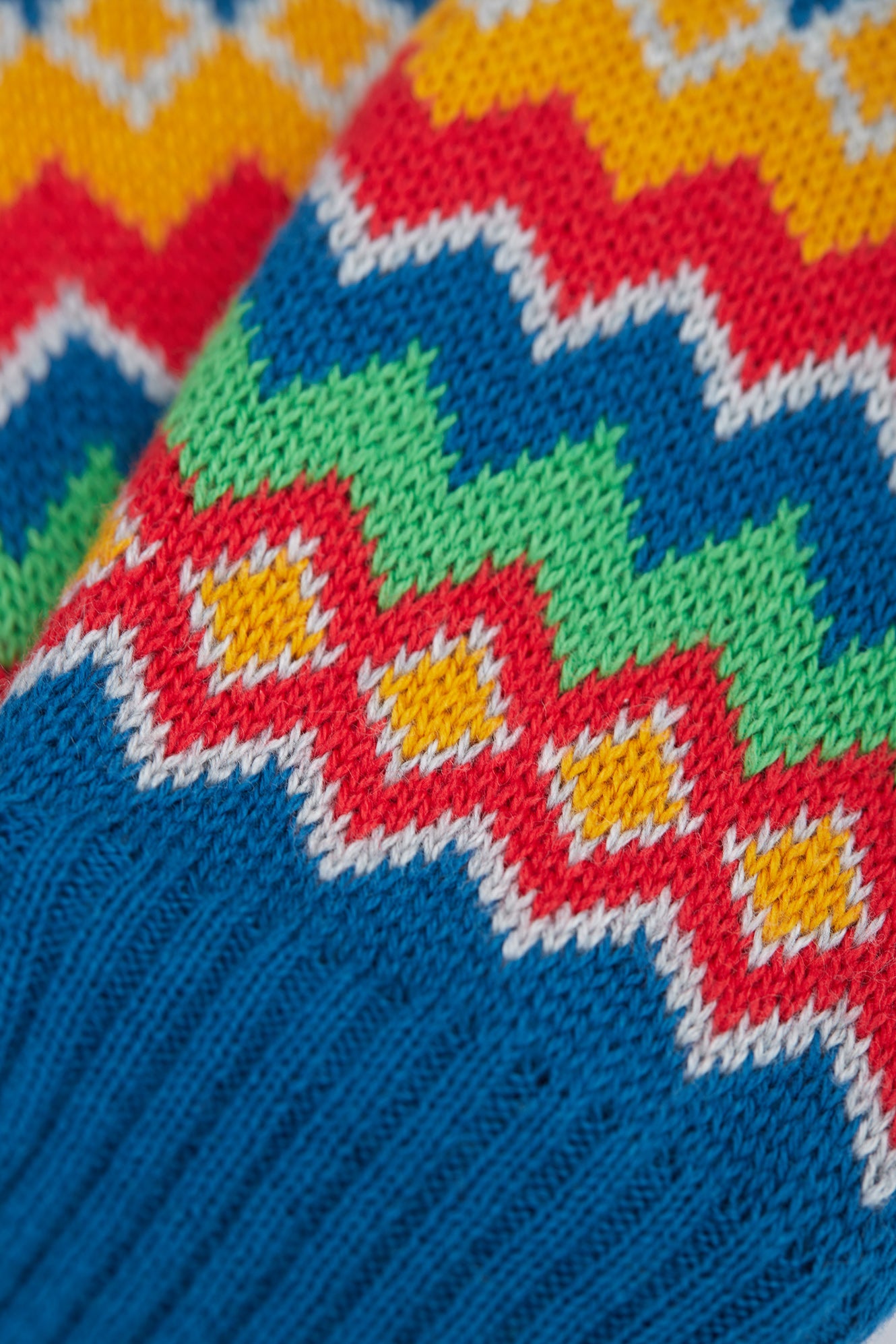 frugi rainbow fairisle knitted hat and mitten set