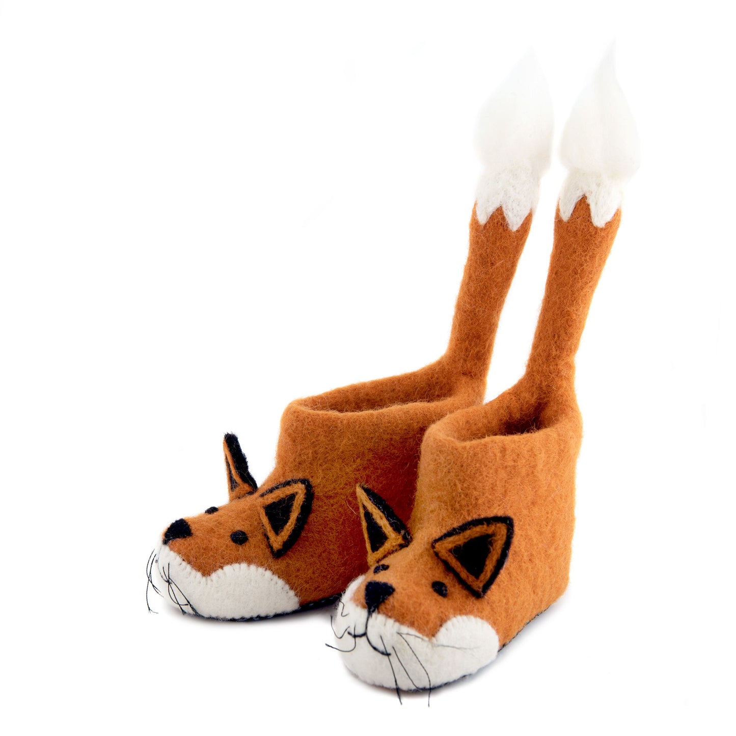 felt fox slippers