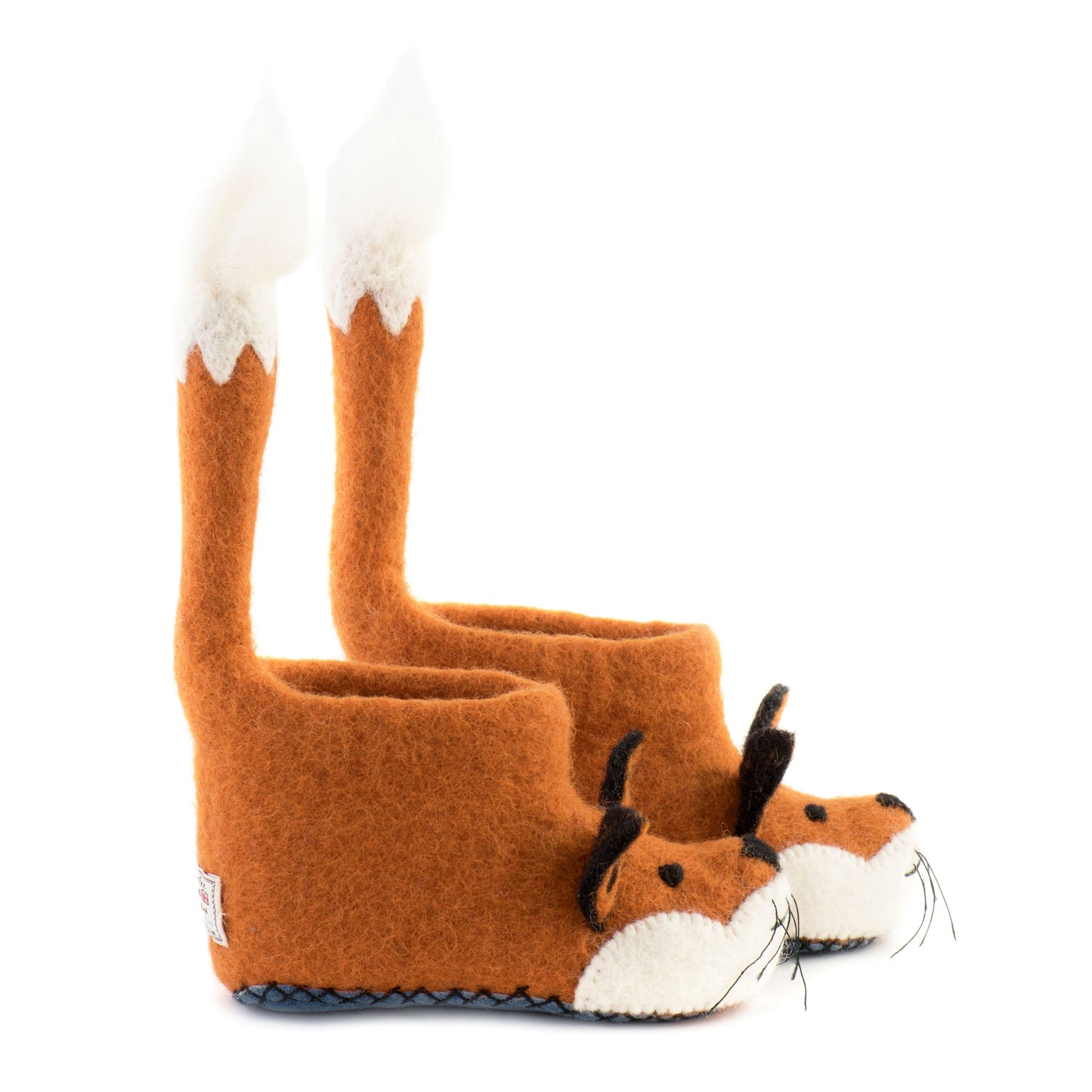 felt fox slippers