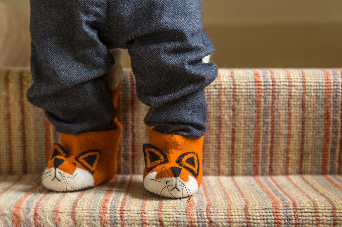 felt fox slippers