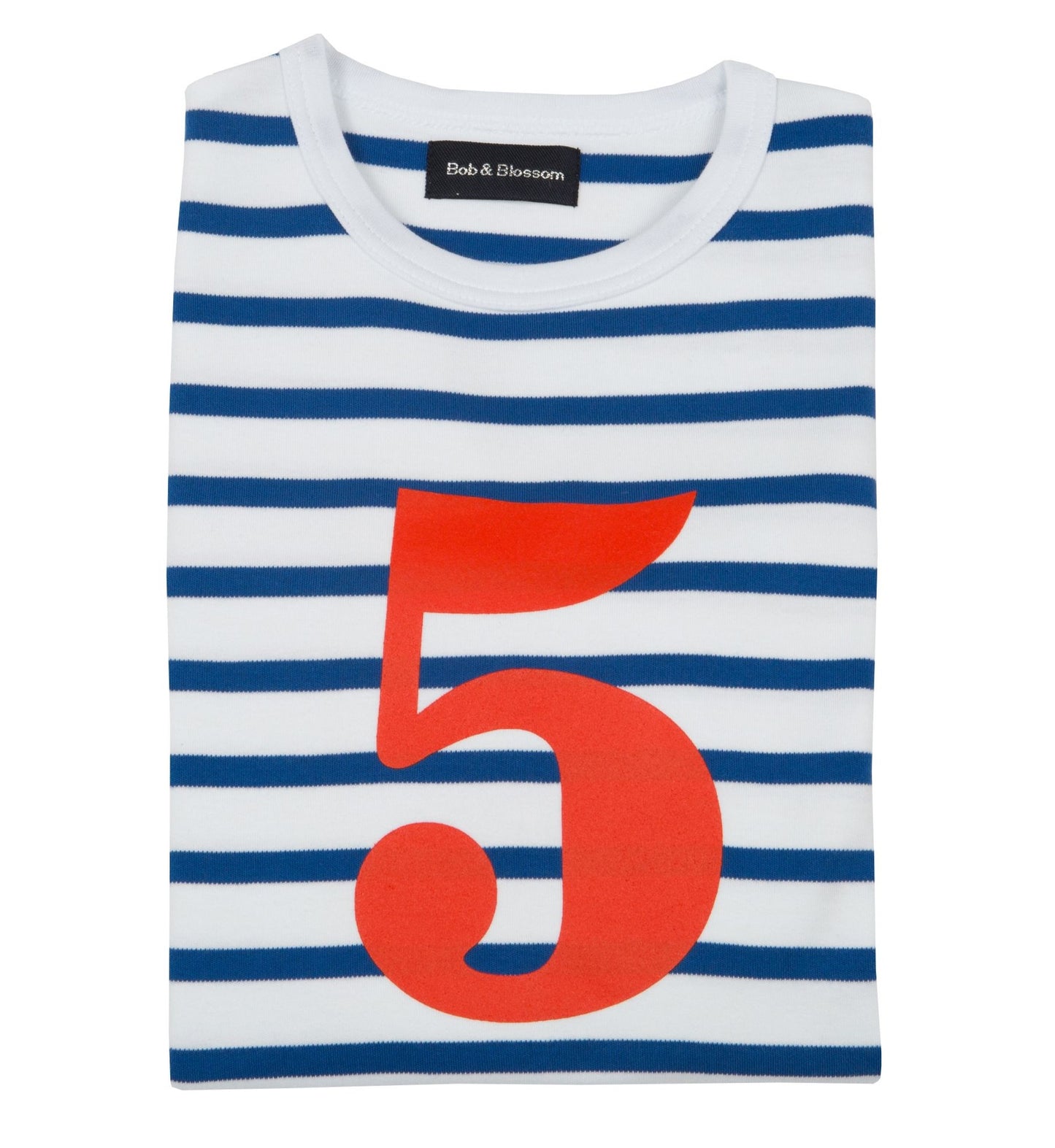bob & blossom breton stripe top with number on the front at whippersnappers online