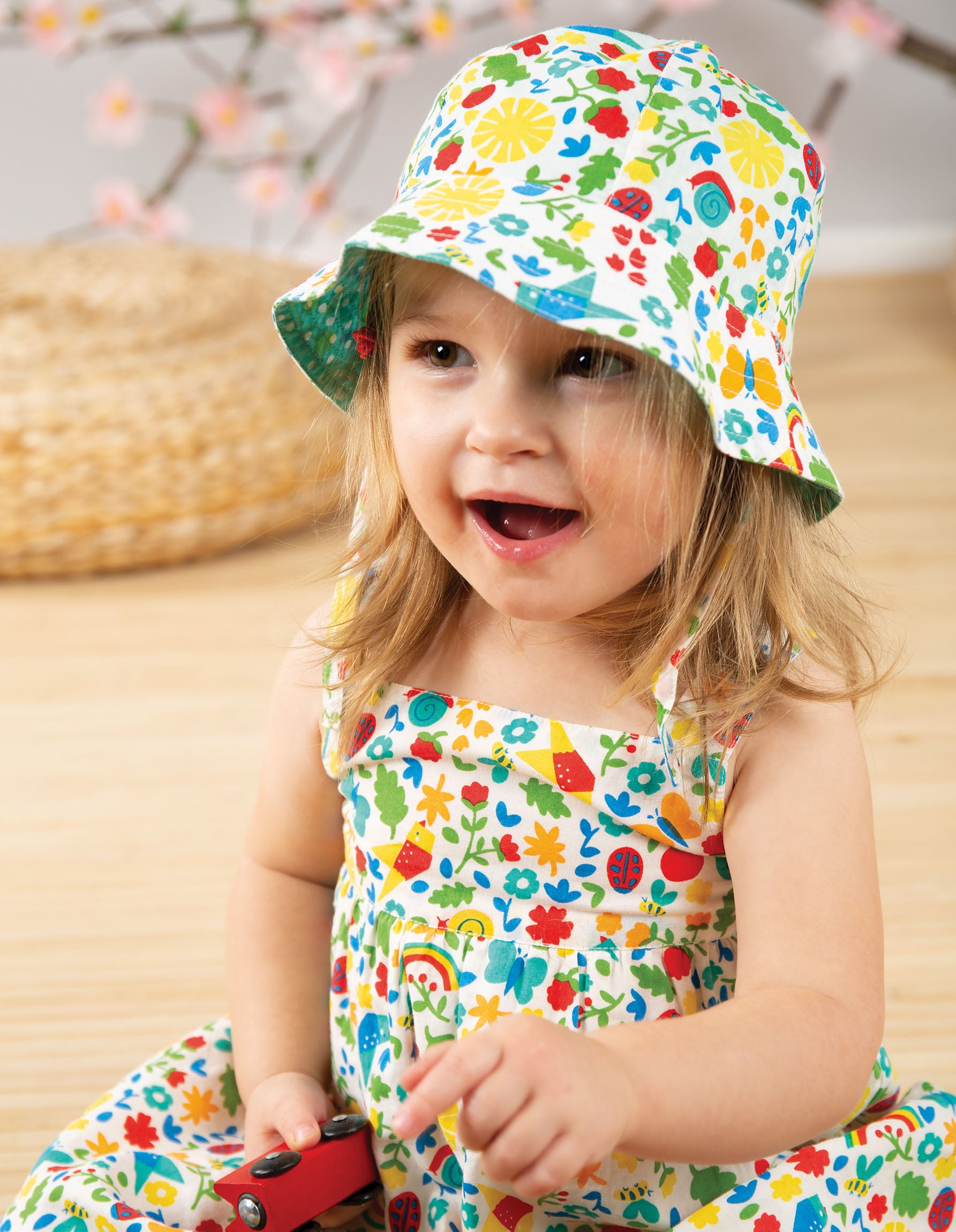 Frugi Ditsy Print Reversible Sun Hat