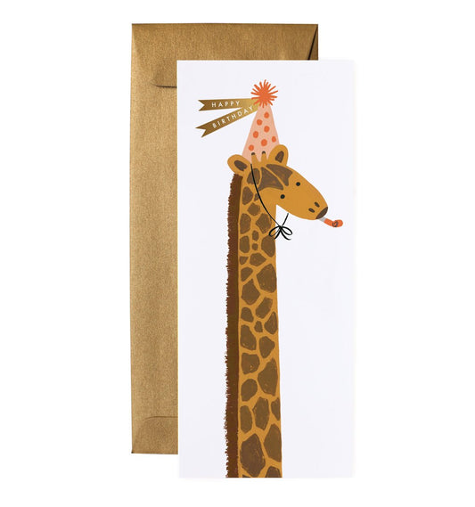 Party giraffe birthday card by Rifle Card Co.