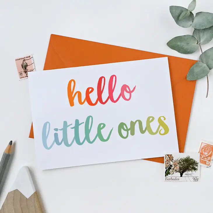 hello little ones twins card by clara & macy at whippersnappersonline