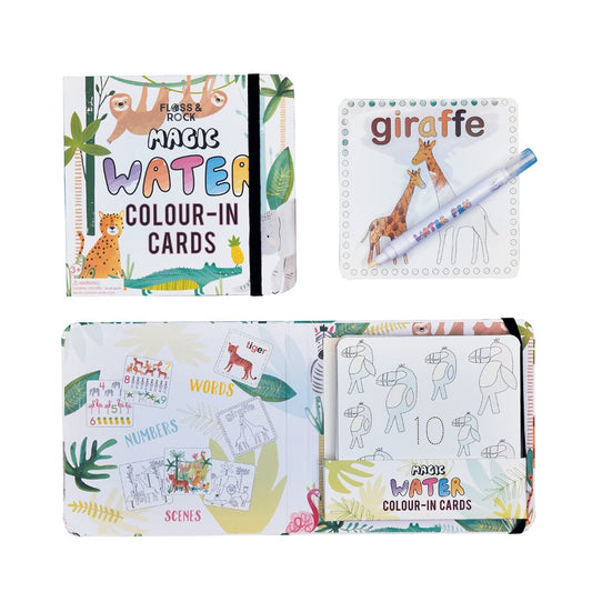 floss and rock magic water colour cards jungle