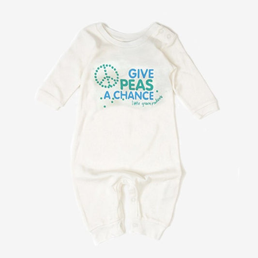 LITTLE GREEN RADICALS BABYGROW GIVE PEAS A CHANCE LOGO