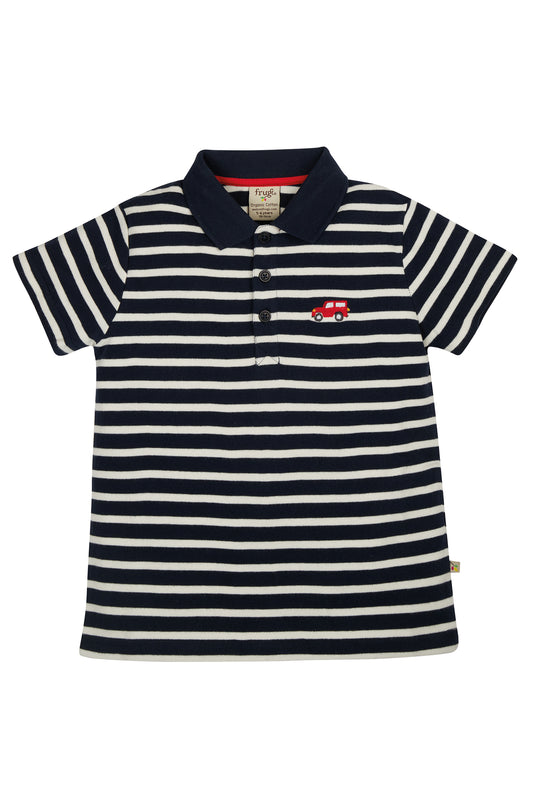 navy breton stripe polo shirt